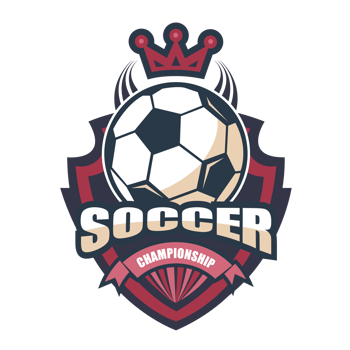 Illustration of modern soccer logo.It's for winner concept png