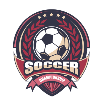 Illustration of modern soccer logo.It's for champion concept png