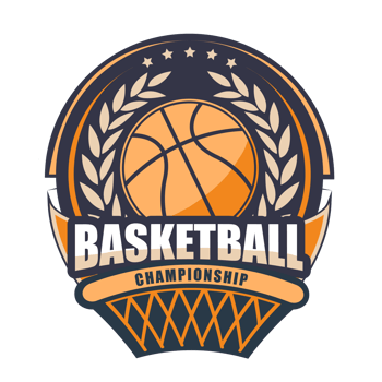 Illustration of modern basketball logo.It's for champion concept png