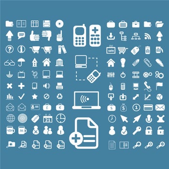 Mix icon vector design collection