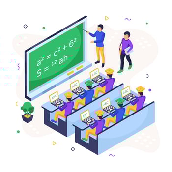 A creative design illustration of math class vector
