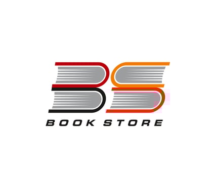 Books store or shop minimalistic icon or emblem vector