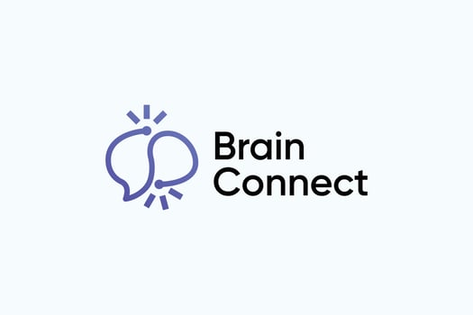 Creative brain logo inspiration vector