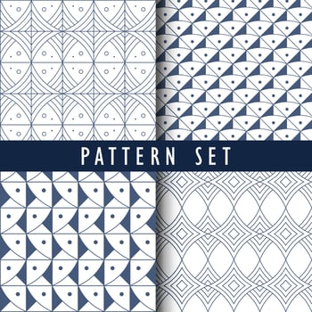 Abstract curved geometric pattern collection vector