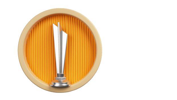 3D Render Silver Winning Trophy Cup Over Circular Frame And Copy Space. png
