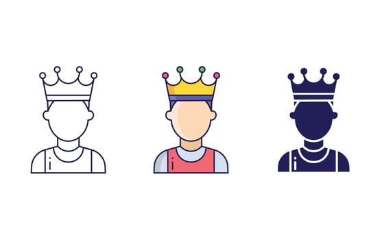 King vector icon