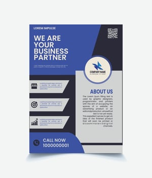 Business flyer template design new. vector