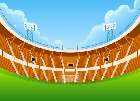 Soccer Stadium frog eye vector