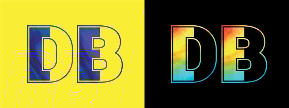 Initial letter DB logo Icon vector design template. Premium luxurious logotype for corporate business identity