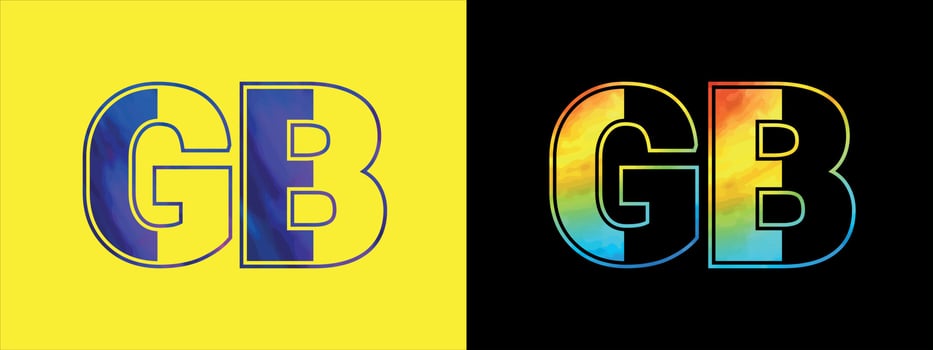 Initial letter GB logo Icon vector design template. Premium luxurious logotype for corporate business identity