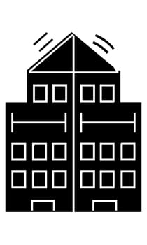 buildings icon vector symbol