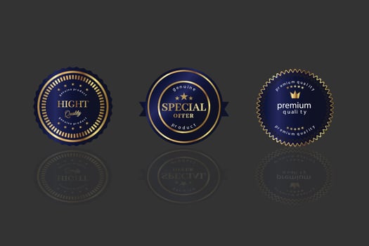 Golden Vector Commercial Labels design