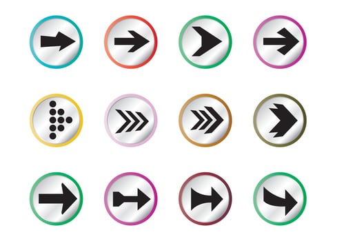 arrows icon set vector