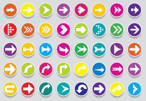 arrows icon set vector