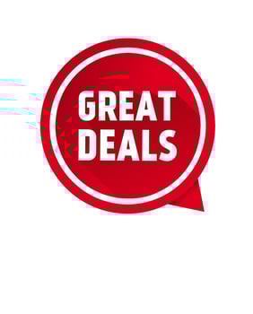Great deals banner design element. speech bubble megaphone icon. Promotional element. Flat Vector template.