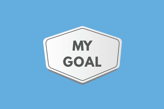 My Goal text Button. My Goal Sign Icon Label Sticker Web Buttons vector