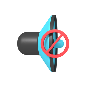 3d icon of speaker mute png