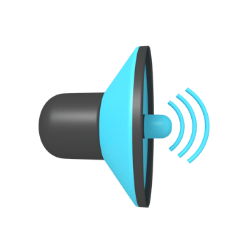 3d icon of speaker on png