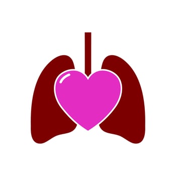 Lungs Love logo vector
