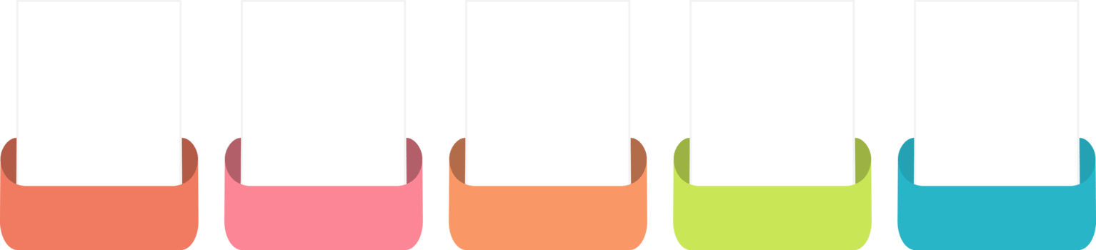 5 steps Rectangle Infographic template business data illustration png