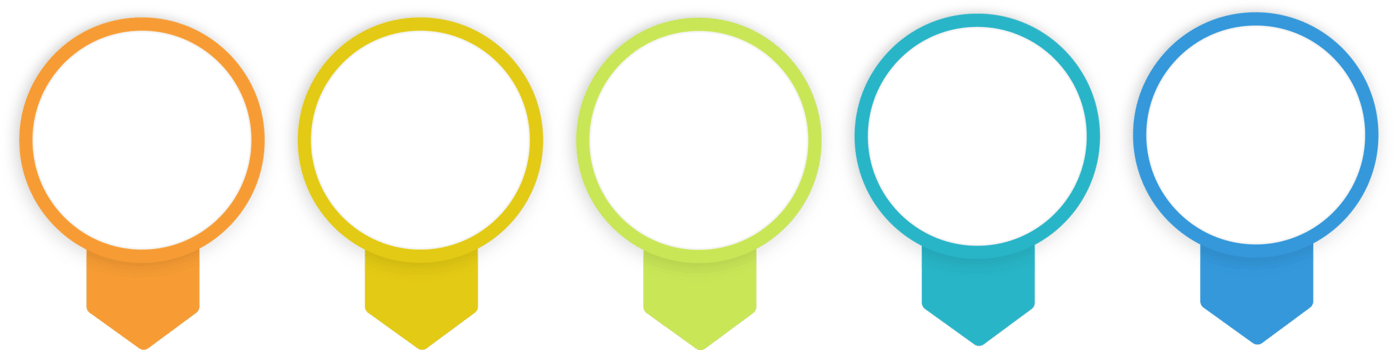 Infographic 5 steps Circular template business data info chart illustration png