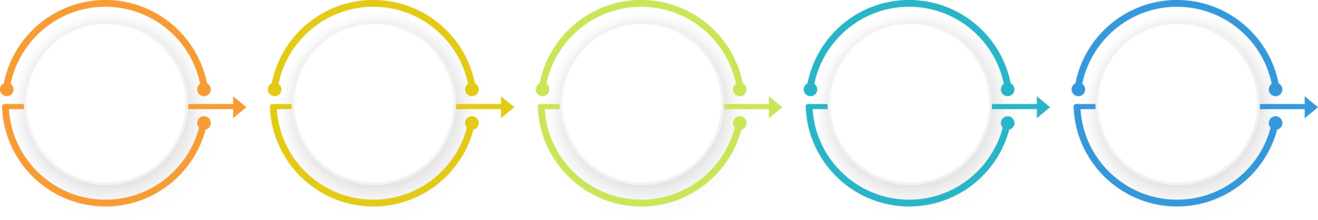 Infographic 5 steps Circular template business data info chart illustration png