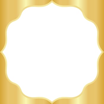 Golden Wave Template Design vector