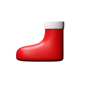 Red And White Socks 3D Render Illustration. png