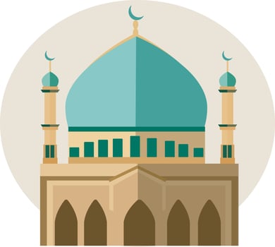 beautiful islamic mosque vector