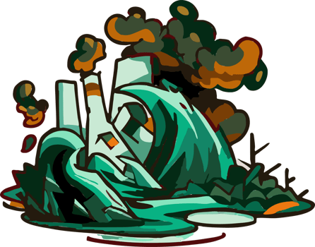 Environmental damage png graphic clipart design