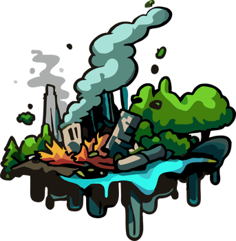 Environmental damage png graphic clipart design