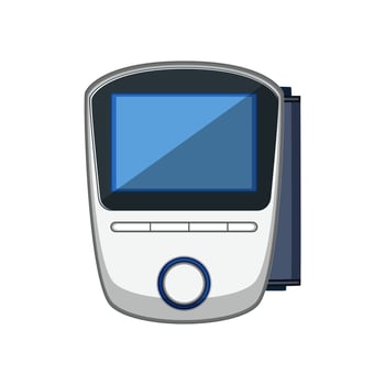 medicine blood pressure monitor cartoon vector illustration