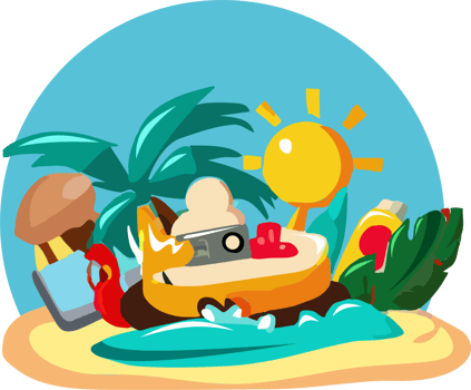 summer vacation png graphic clipart design