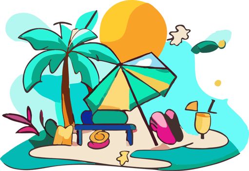 summer vacation png graphic clipart design