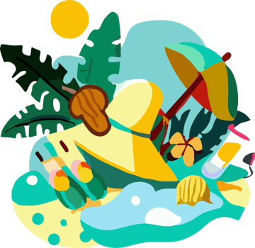 summer vacation png graphic clipart design