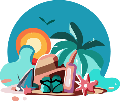 summer vacation png graphic clipart design