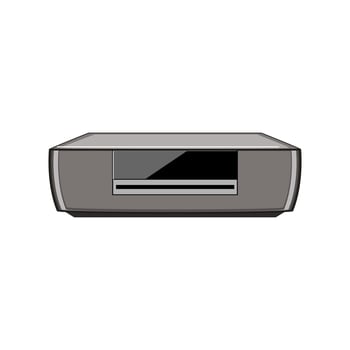 record cd player cartoon vector illustration