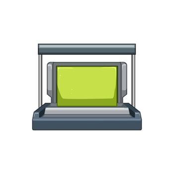 publishing binding machine cartoon vector illustration