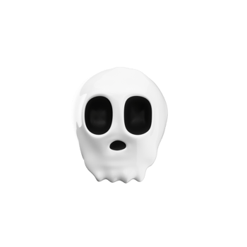 Isolated Human Skull Icon in 3D Style. png