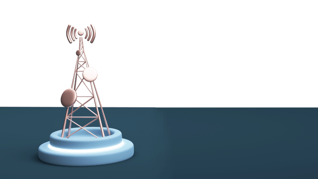 3D Network Signal Or Cell Site Tower. png