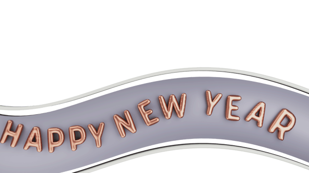 3D Render, Happy New Year Text. png