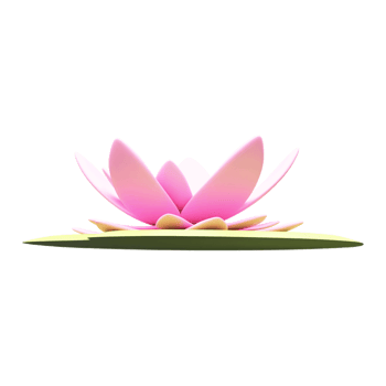 Lotus Flower Element In 3D Style. png