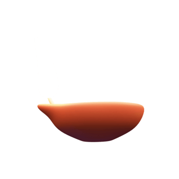 Illuminated Oil Lamp Element In 3D Style. png