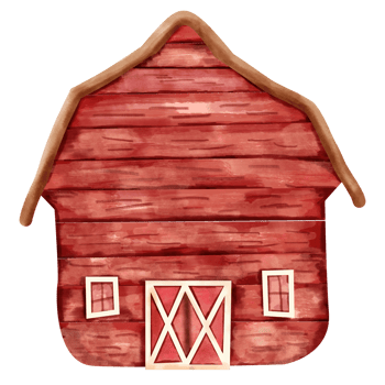 watercolor barn farm clip art png