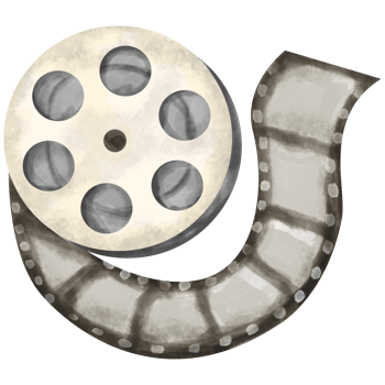 Film reel watercolor png