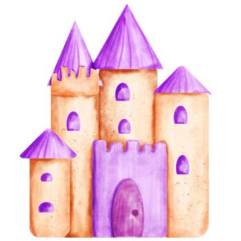 watercolor castle princess png