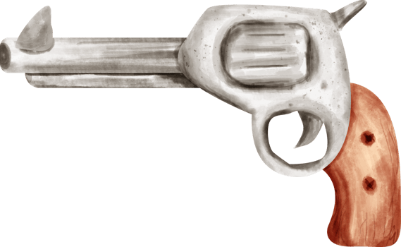 watercolor Pistol clip art png
