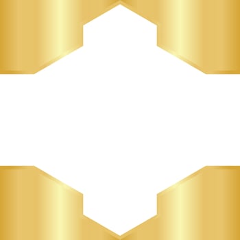 Golden Hexagon Template Design vector