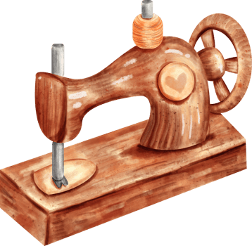 watercolor sewing machine png