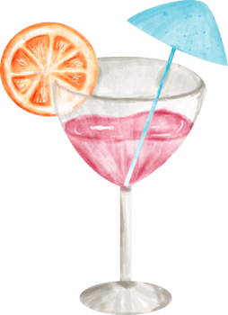 watercolor cocktail clip art png